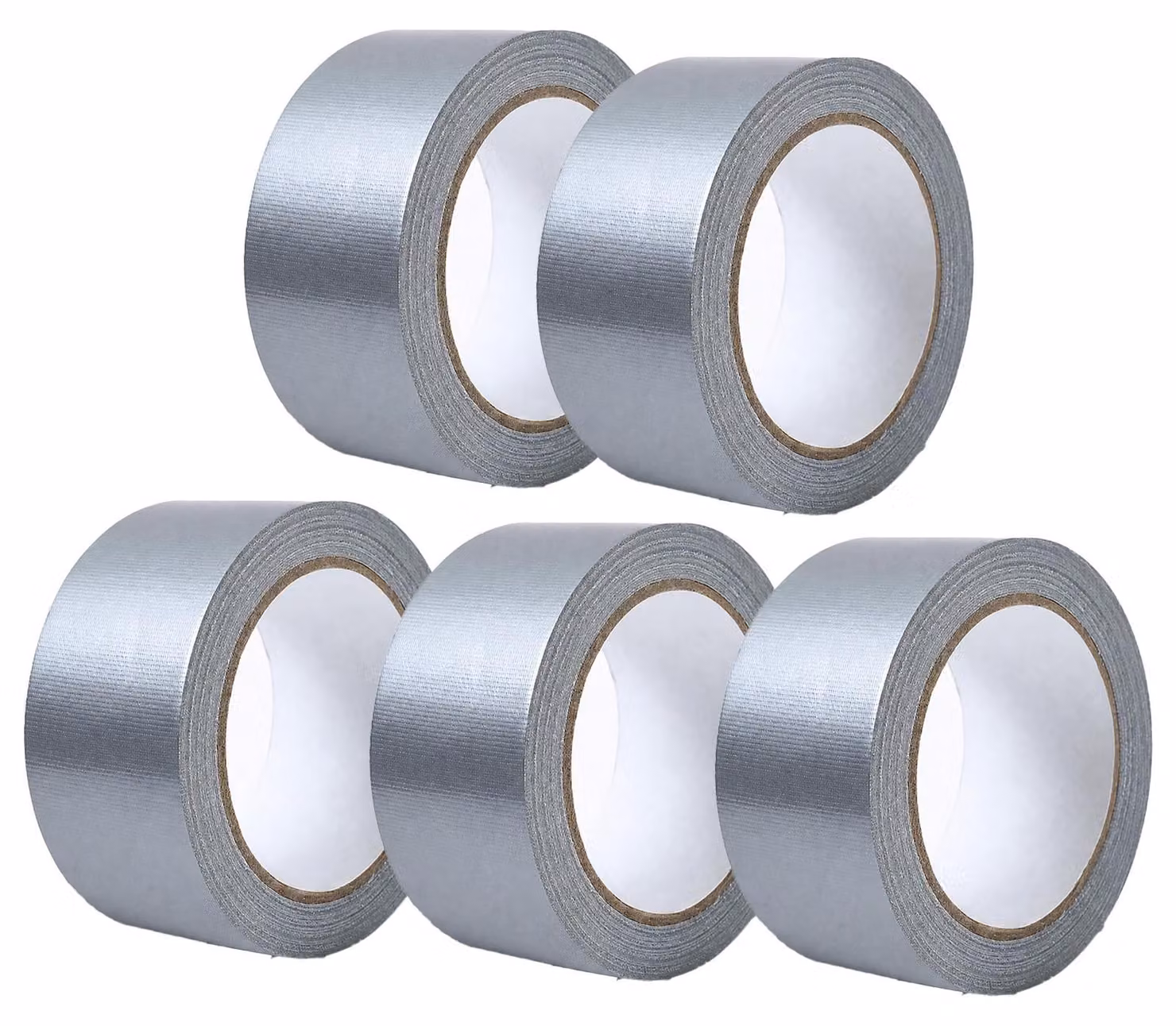 Nastro frenante in gomma, 5 rotoli, 50 mm x 30 m, colore argento, impermeabile