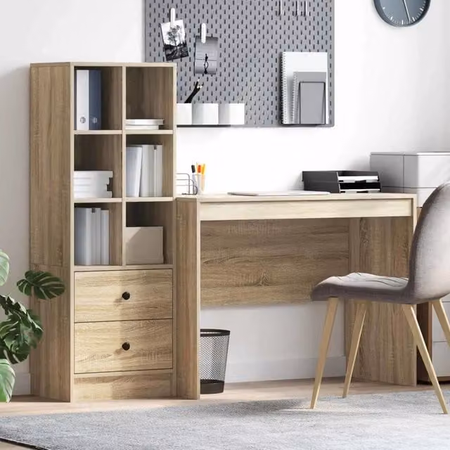 Scrivania Rovere Sonoma 145.5 x 50 x 127 cm 2 pz 3337371