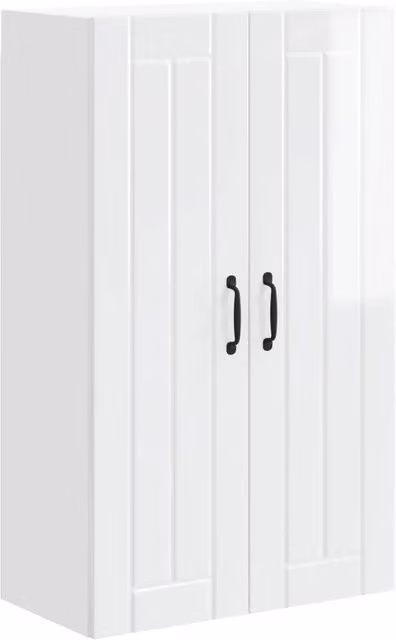 Moderno mobile da cucina di forma rettangolare 60 x 31 x 100 cm con pratico spazio di archiviazione atmosfera contemporanea in legno ingegnerizzato bianco 02_0054156