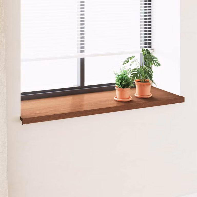 Soglia della Finestra Legno Marrone 140 x 50 x 4,5 cm PVC