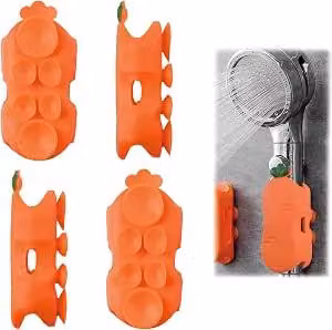 Set di 4 supporti per soffione doccia in silicone impermeabili – Accessori pratici – per l'uso quotidiano, il bagno e il fai-da-te