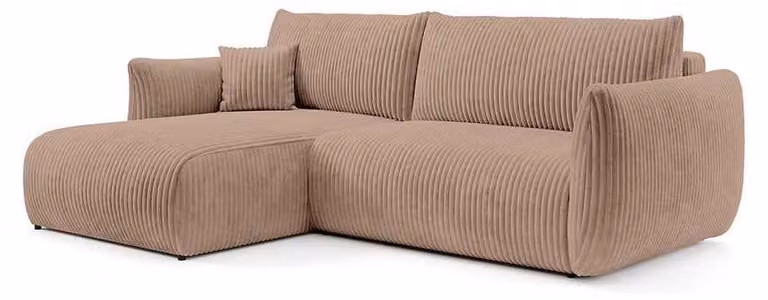 Divano angolare con funzione letto, modello Alloro, lato sinistro, tonalità solare