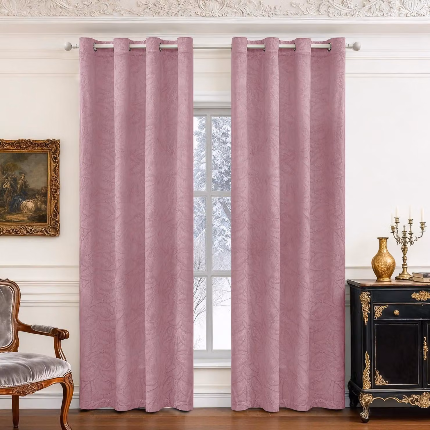 Tende in velluto Ystyle - Tende oscuranti rosa, 140 x 245 cm - Set da 2