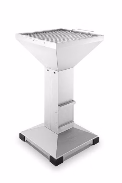 Piastra di base in acciaio inossidabile Thüros T3 per barbecue a carbone, dimensioni 42 x 42 cm