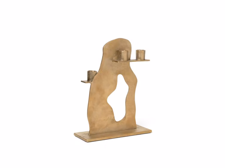 Erode Candle Holder-Brass