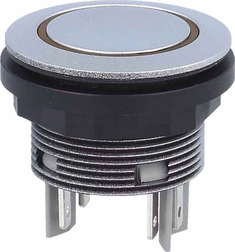 Georg Schlegel Pulsante con illuminazione ad anello, illuminabile 2S, rotondo, connettore piatto SHORTRON 2,8 mm x 0,8 mm - 1 pezzo