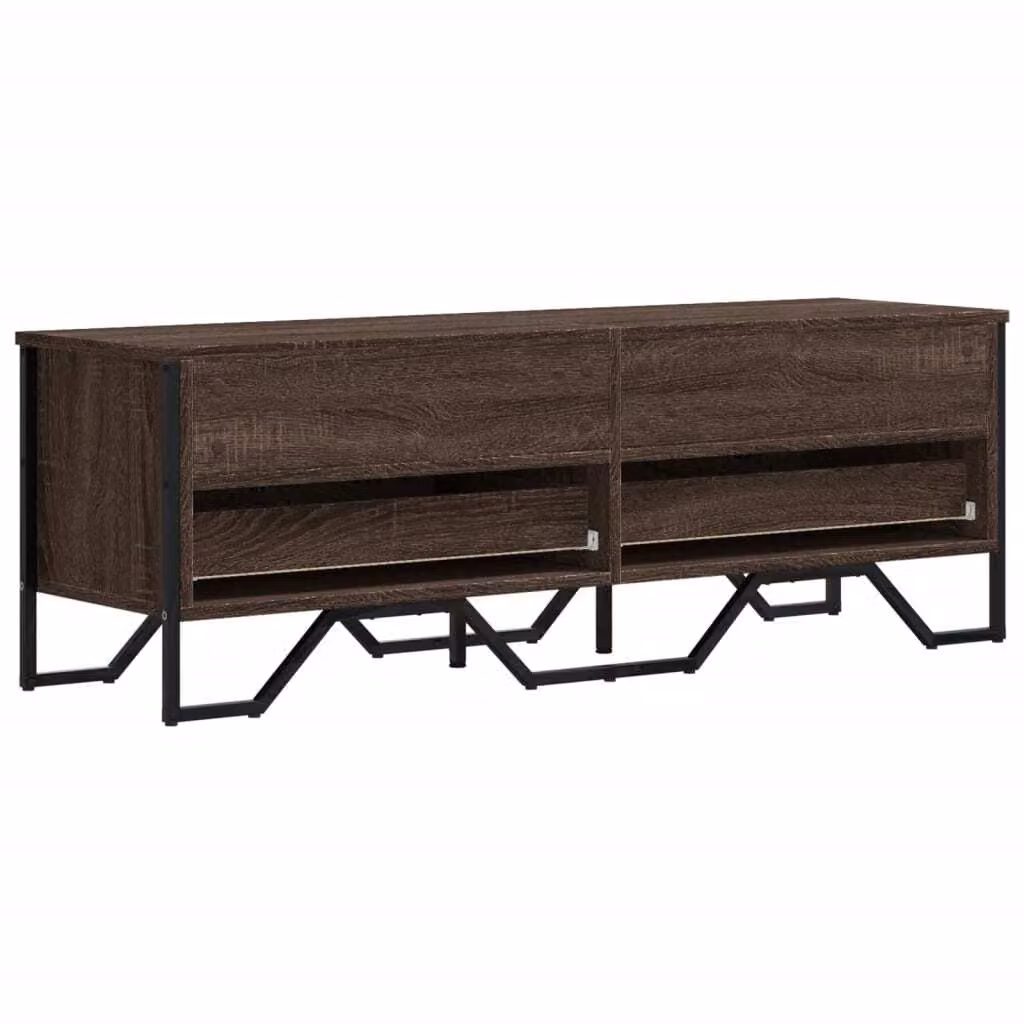 Mobile Porta TV Rovere Marrone 122x34x41cm in Legno Multistrato
