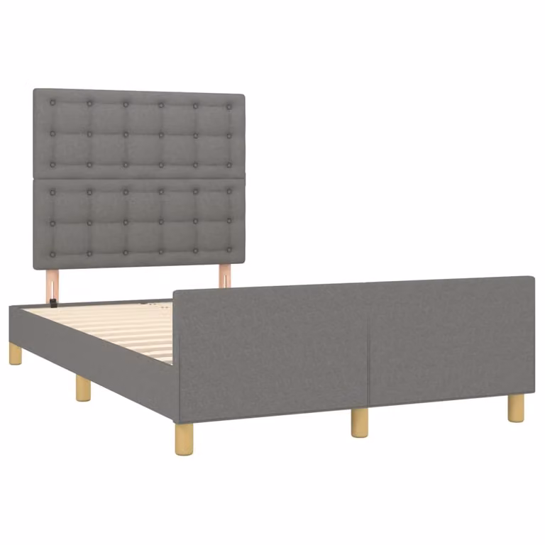 Giroletto senza Materasso Grigio Scuro 120x200 cm Tessuto