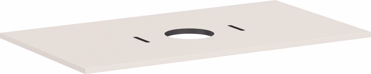 hansgrohe Xilesa E Console avec découpe au centre pour lavabo à poser sans trou de robinetterie, 980x550x16mm, 54276780, 54276780