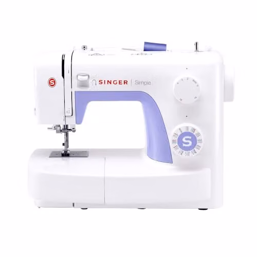 Singer Simple 3232 Macchina Da Cucire Con Braccio Libero, Bianco/Lilla, ‎9.45 x 6.69 x 11.81 cm 5.8 Kg