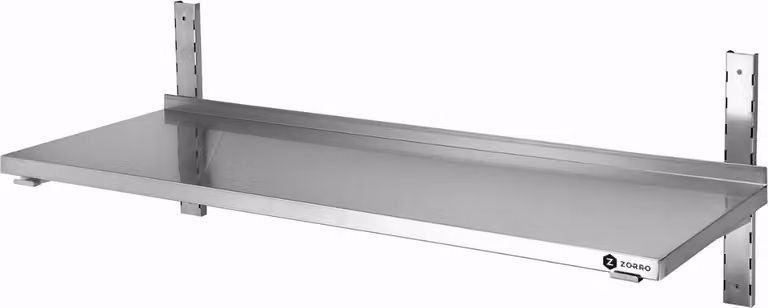 ZORRO Mensola da parete ZWB 60/30 | Mensola da parete in acciaio inossidabile 600x300x350 mm | 1 ripiano | per montaggio a parete | Mensola per la ristorazione