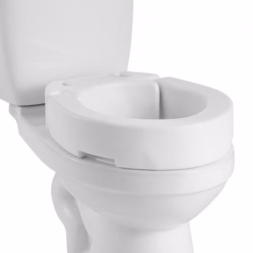 Sedile WC Rialzato Universale VEVOR in HDPE Bianco con Apertura Allargata per Anziani e Disabili, Altezza di Sollevamento: 88,9 mm
