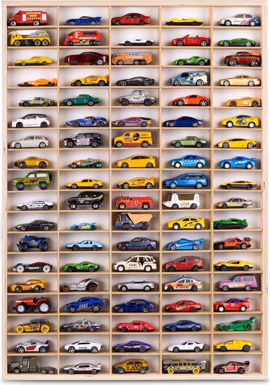 Scaffale Verticale Per Auto Molle 90 Posti Organizzatore In Legno Hot-Wheels