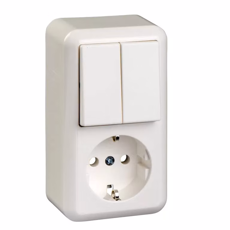 Interruttore combinato AP Series rw - Interruttore/presa a muro combinata 388504