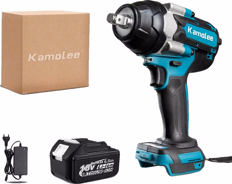 Avvitatore elettrico a impatto, coppia 1800 Nm, velocità 7200 giri/min, 1 batteria da 60 Ah, confezione in cartone, UE