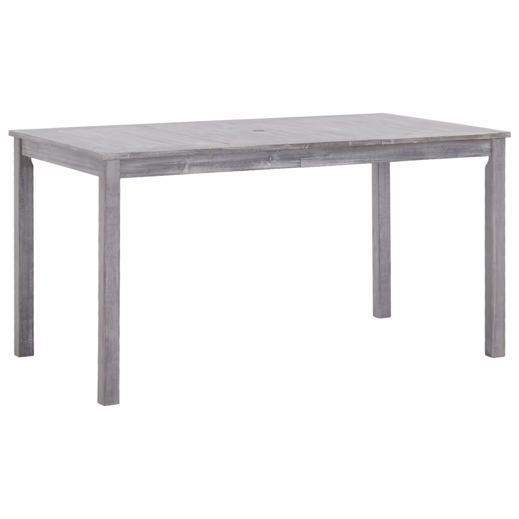 Set da Pranzo da Giardino 5 pz Grigio Legno Massello di Acacia