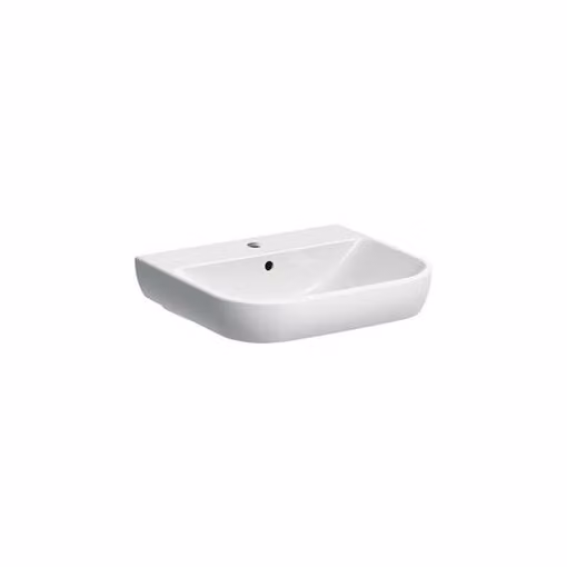 Geberit Smyle lavabo 500227, 55x48cm, avec trou pour robinetterie et trop-plein, 500.227.01.8, 500.227.01.8