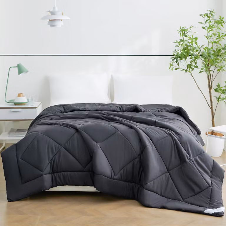 Letto estivo, 155x220 cm, in microfibra, grigio, per uso domestico