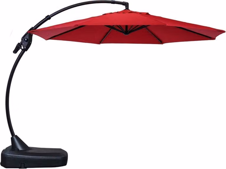 Ombrellone grande da giardino 330 cm Deluxe con supporto per ombrellone, protezione solare UPF