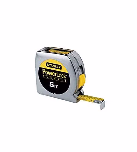 Stanley 0-33-932 Flessometro Powerlock con Lettura Diretta e Clip d'Aggancio, 5 m