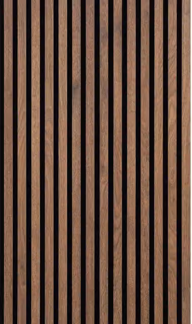 Set di 4 pannelli a doghe Bella Air BricoGo colore noce scuro effetto legno