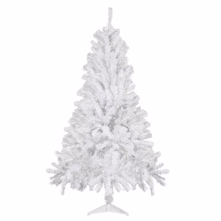 CCLIFE Albero di Natale artificiale abete Nordmann, 180 cm, 600 punte di rami, abete piccolo, stampato ad iniezione, bianco, Cushhom