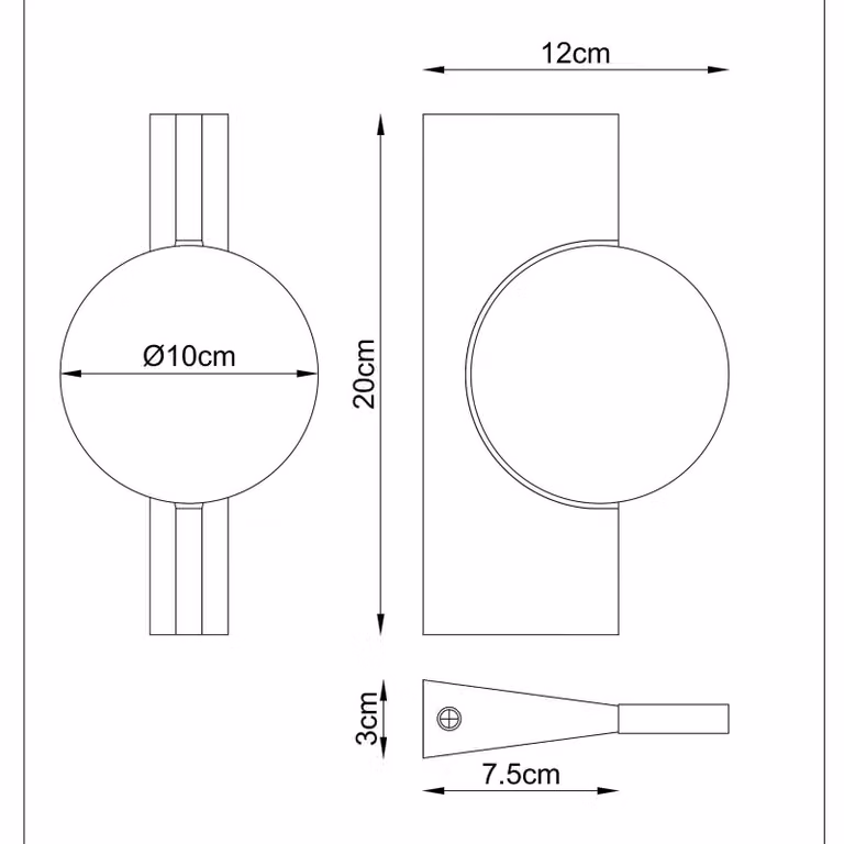 Globo Applique da parete a LED Jasper, Alluminio / Grigio / Zincato, Soggiorno / Sala da pranzo, Metallo, Moderno, Applique a LED
