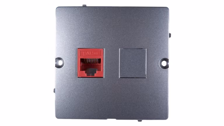 Simon Basic Presa singola per computer RJ45 cat.5e in acciaio inox BMF51.02/21