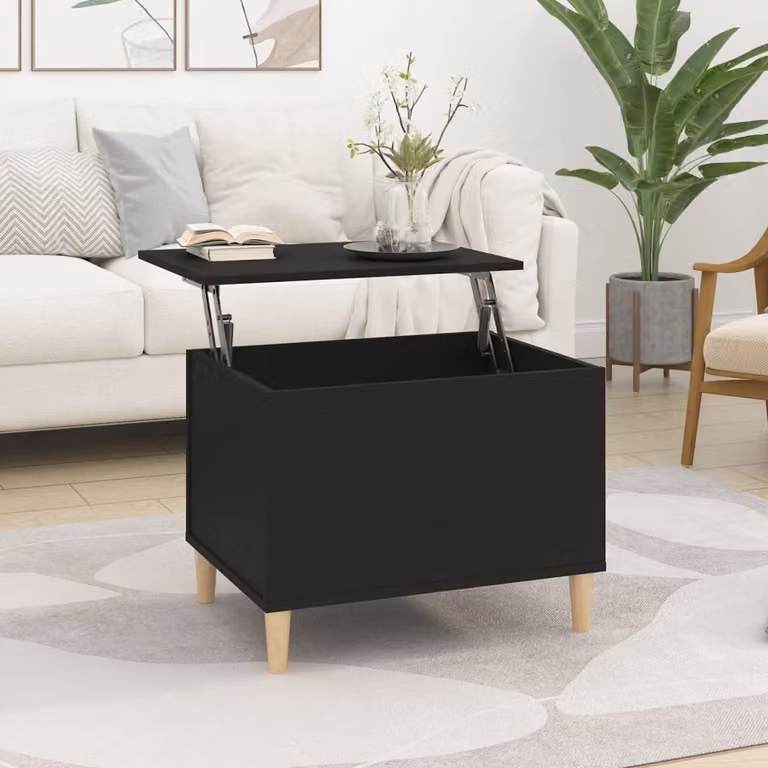 Maison Exclusive - Tavolino nero 60x44,5x45 cm Materiale ligneo