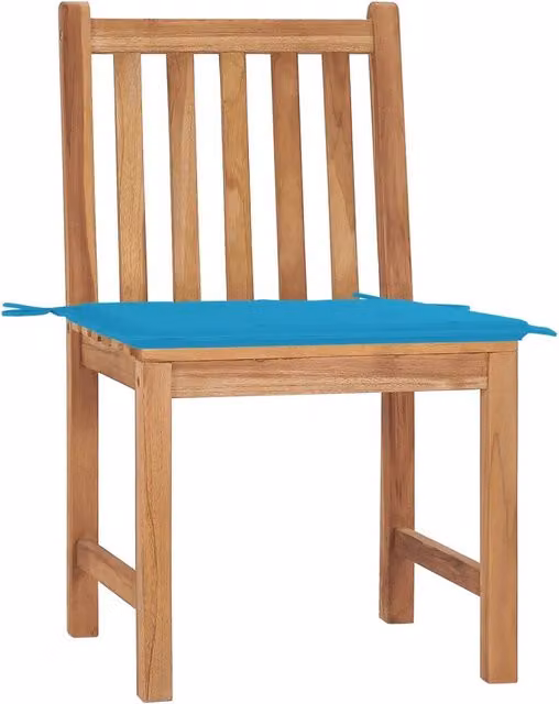 Sedie da Giardino 2 pz con Cuscini in Legno Massello di Teak 3062920