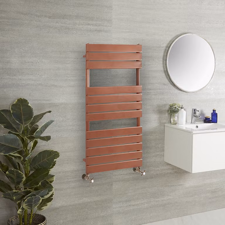 Scaldasalviette di Design - 1200mm x 450mm - Rame Metallizzato - Lustro