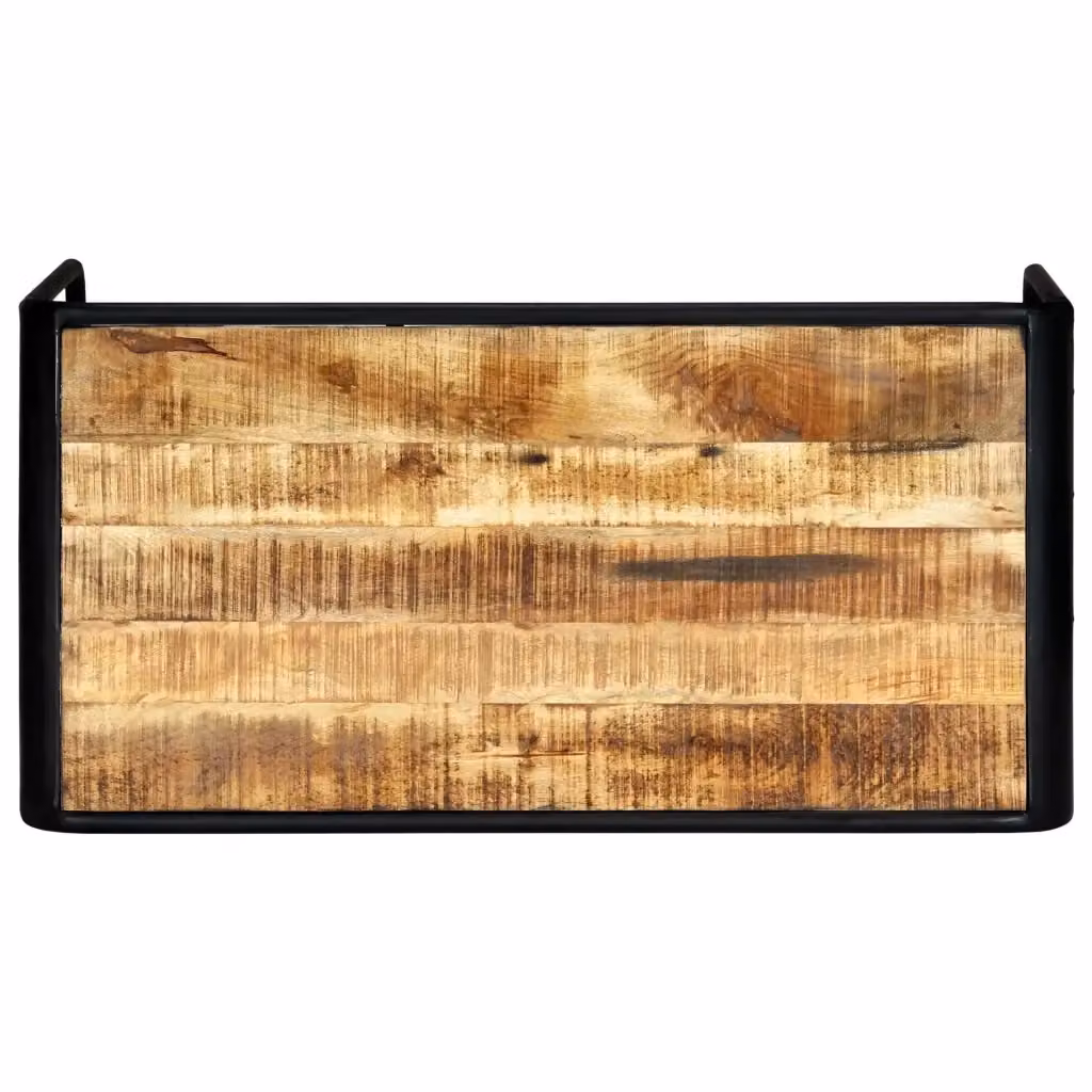Tavolo da Pranzo Rettangolare in Legno di Mango e Metallo Stile Industrial vidaXL Marrone L: 118 cm, P: 60 cm, H: 76 cm – 2