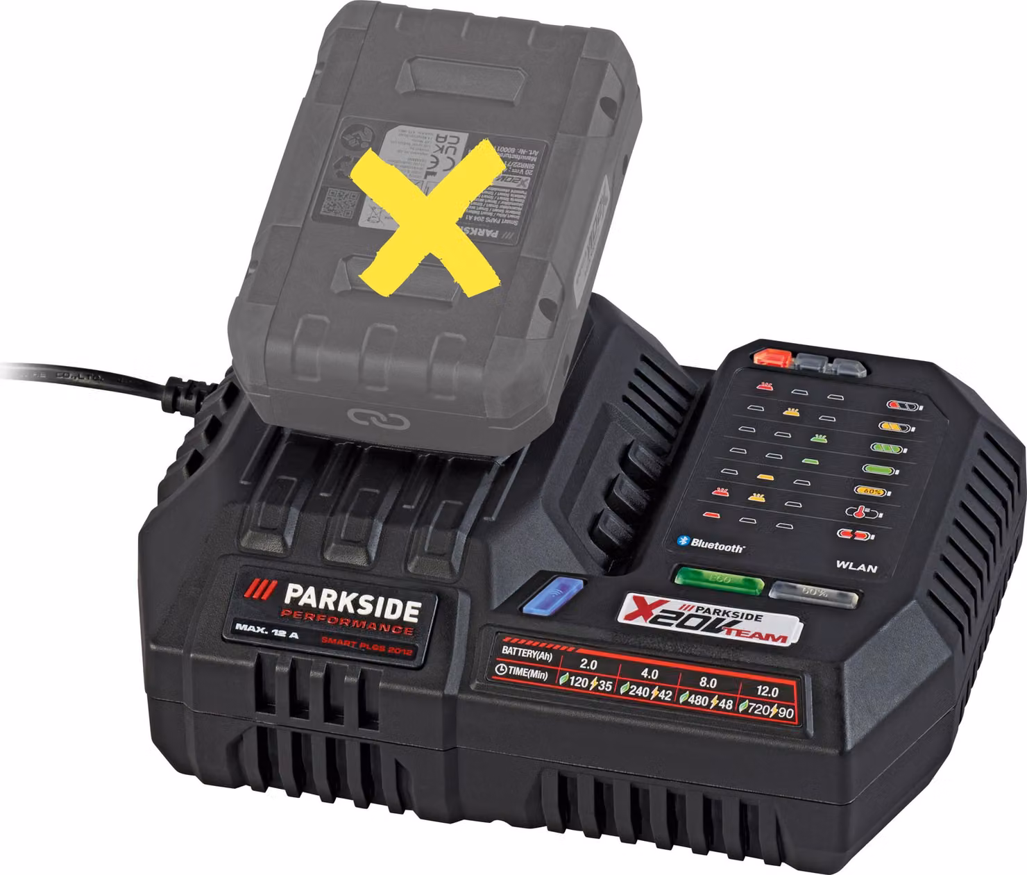 Caricabatterie intelligente PARKSIDE PERFORMANCE® 20 V "PLGS 2012 A1", senza batteria