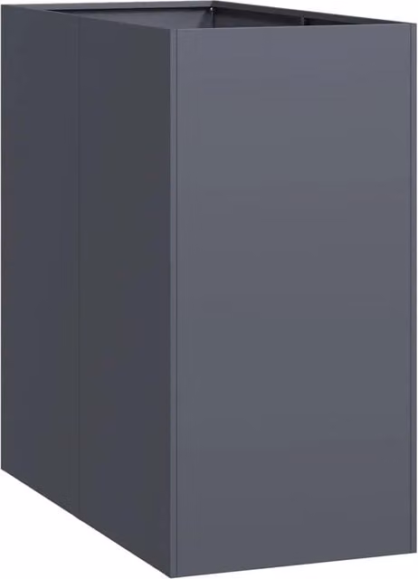 Fioriera rettangolare moderna in acciaio antracite HELLOSHOP26 per esterni L: 80 cm, P: 40 cm, H: 80 cm – 1