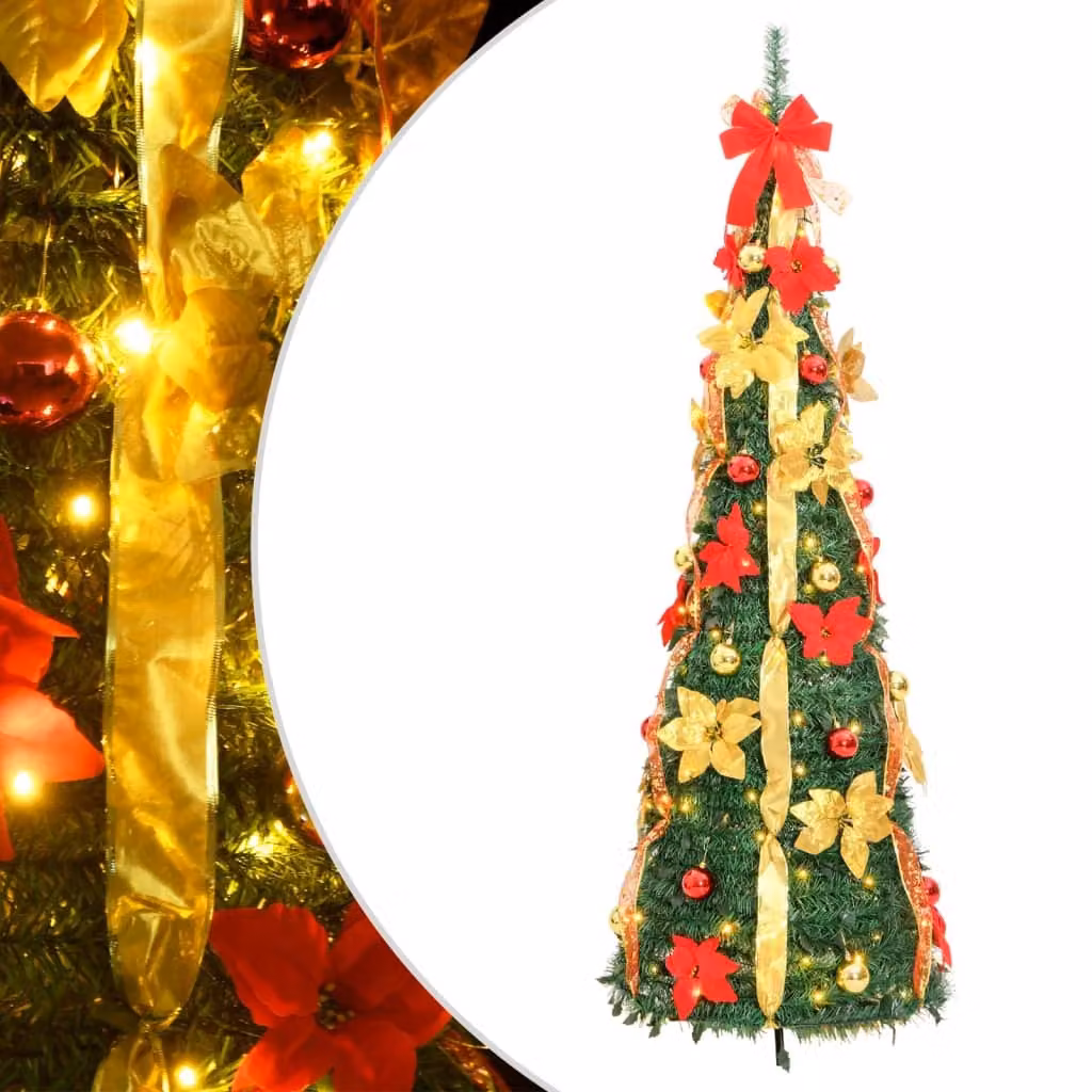 Maison Exclusive - Albero di Natale artificiale pop-up, 200 luci LED, verde, 210 cm