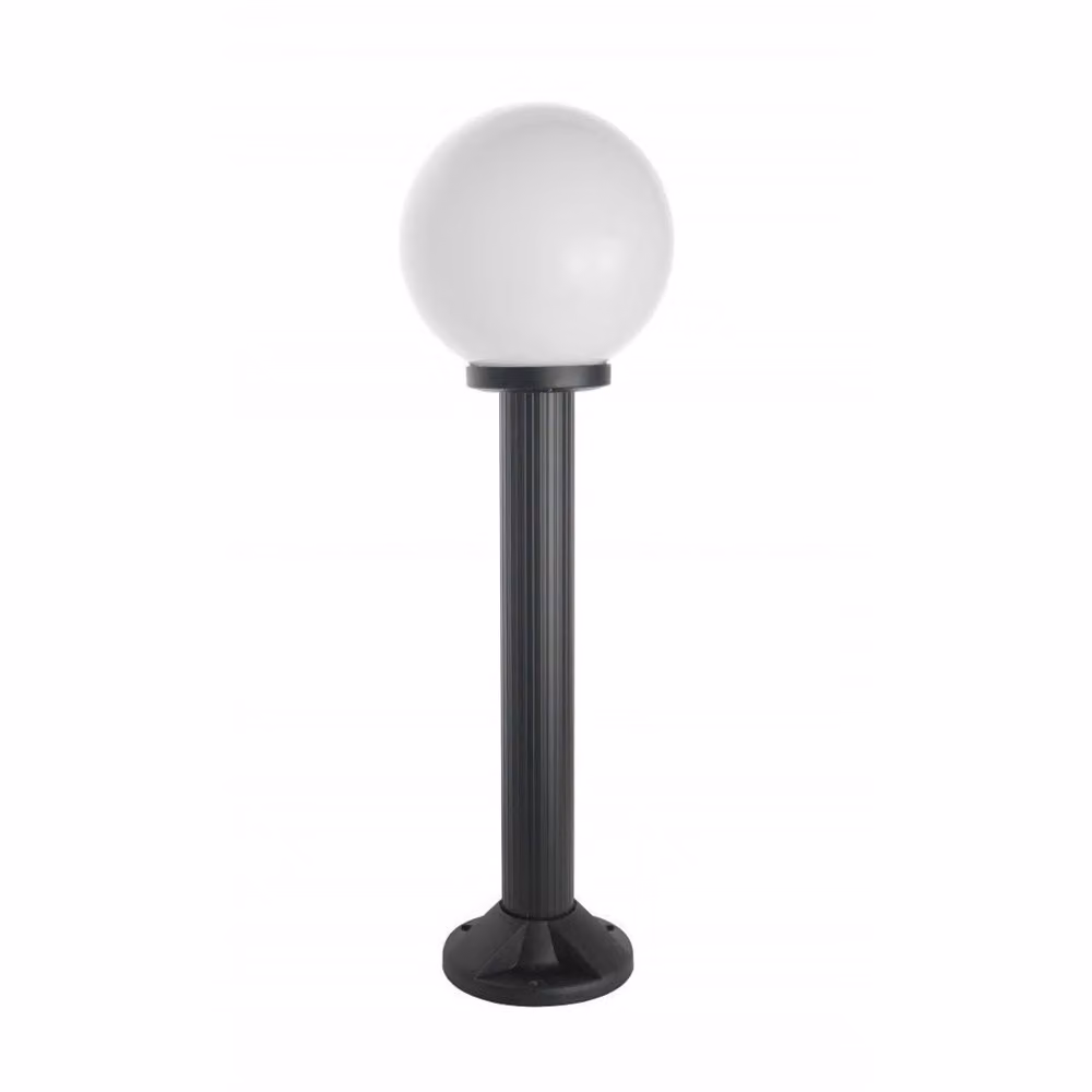 Lampada da giardino 70 cm sfera bianca o fumé 20 cm 1xE27 nero IP43 SU-MA Kule K 5002/3/K 200