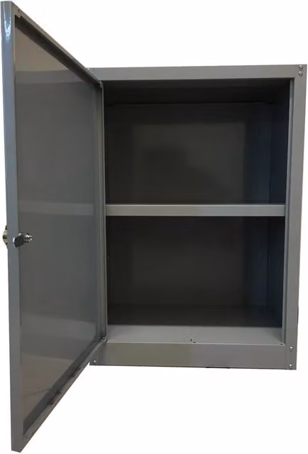 Armadietto Portadocumenti GIORDANOSHOP in Metallo Verniciato Grigio con Anta a Battente L: 60 cm, P: 40 cm, H: 84 cm