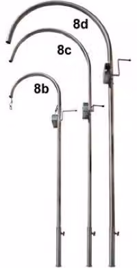 Griglia a forca modello Rondo altezza 150cm in acciaio inox