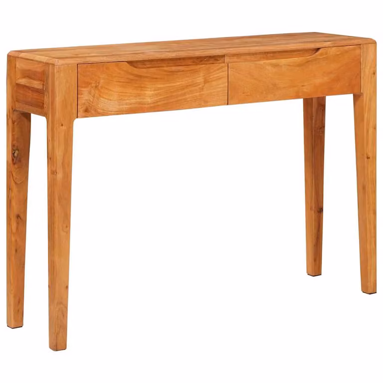 vidaXL Tavolo consolle moderno in legno di acacia marrone L: 110 cm, P: 30 cm, H: 80 cm