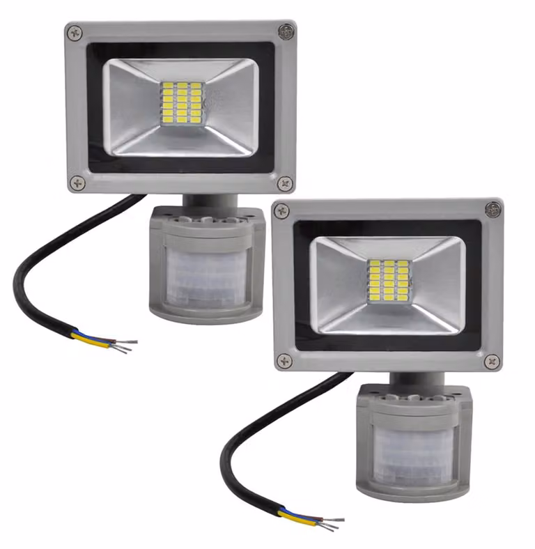 Greenmigo 2X 20W LED proiettore+rilevatore di movimento bianco freddo bianco freddo illuminazione di oggetti proiettore da parete proiettore da esterno lampada da giardino IP65
