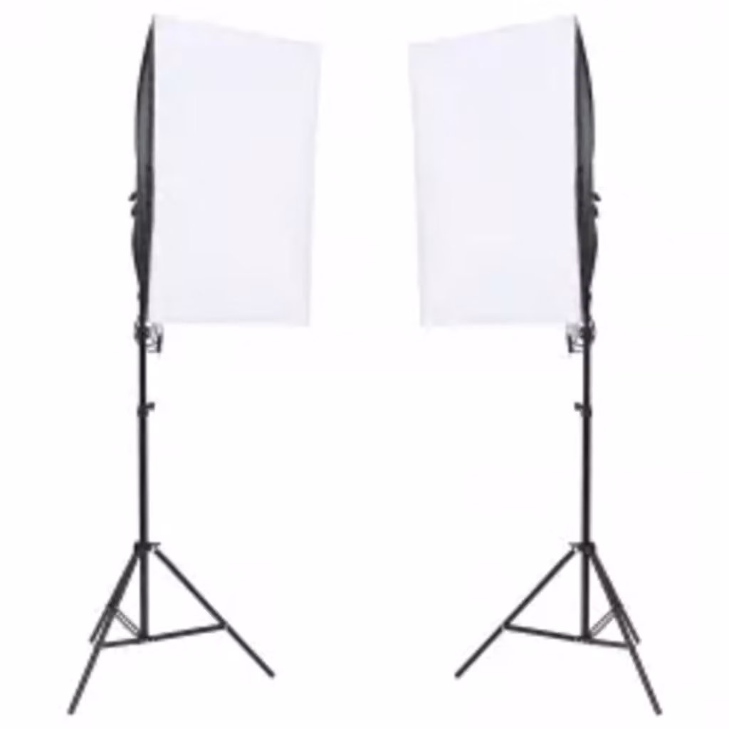 Kit per Studio Fotografico con Set di Luci e Fondale
