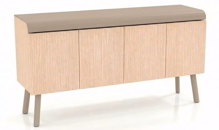 Mobile contenitore in legno beige, design moderno, ideale per il soggiorno, mobili di alta qualità