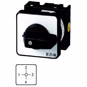 Interruttore a gradini Eaton, T0, 20 A, montaggio incasso, 4 moduli, contatti: 8, 90°, con scatto, senza posizione zero, 1-4, codice articolo 15056 013600