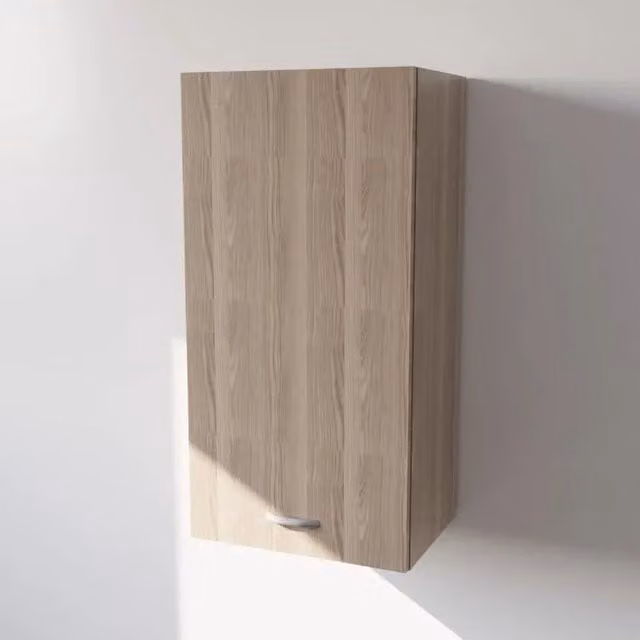 Pensile da cucina Calandrelli con una anta, finitura opaca color olmo, H 90 x L 45 x P 33 cm