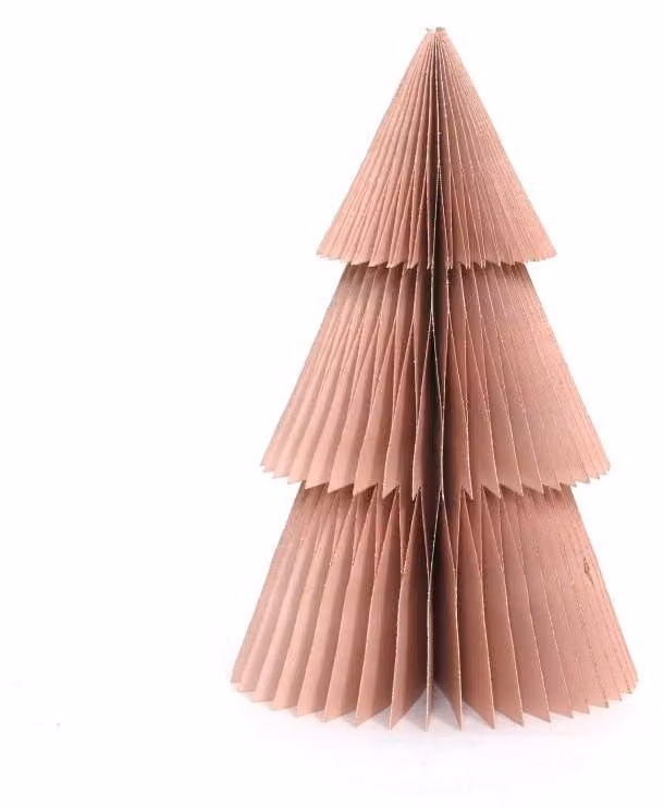 Albero di Natale in cartoncino alveolato, color rosa, altezza 30 cm