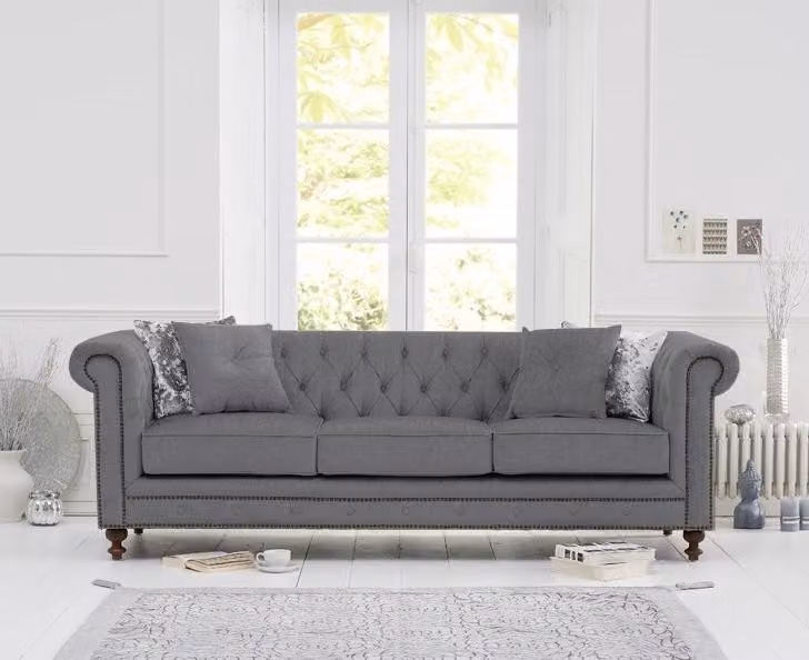 Chesterfield Sofa Couch Polster Leder Couchen Polster Garnitur 3 Sitzer