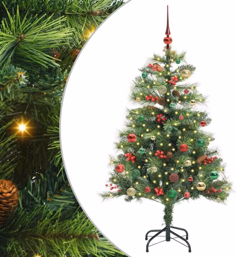 Albero di Natale artificiale Verde 150 cm PVC e Metallo
