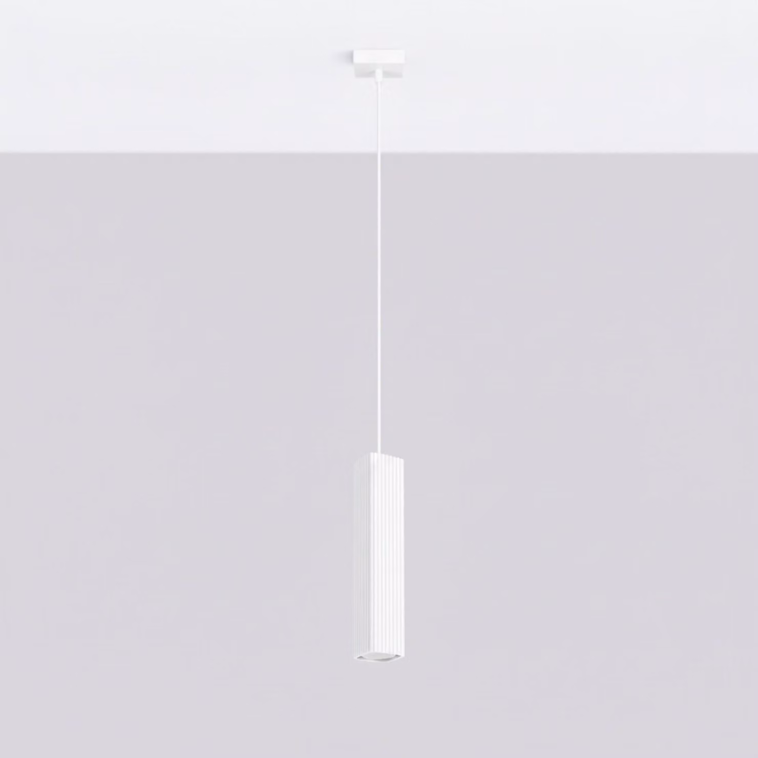 Lampada a sospensione RAYO 1 bianca 1xGU10 10W alluminio 118x8x8cm Sollux Lighting