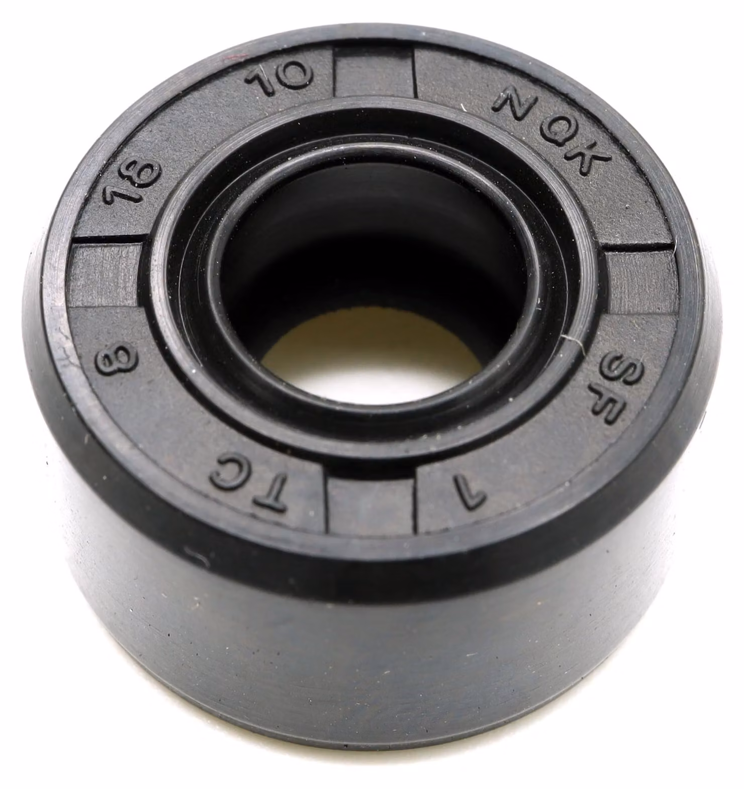 Guarnizione radiale per albero, 8x18x10 mm, in NBR70, conforme alla norma DIN 3760