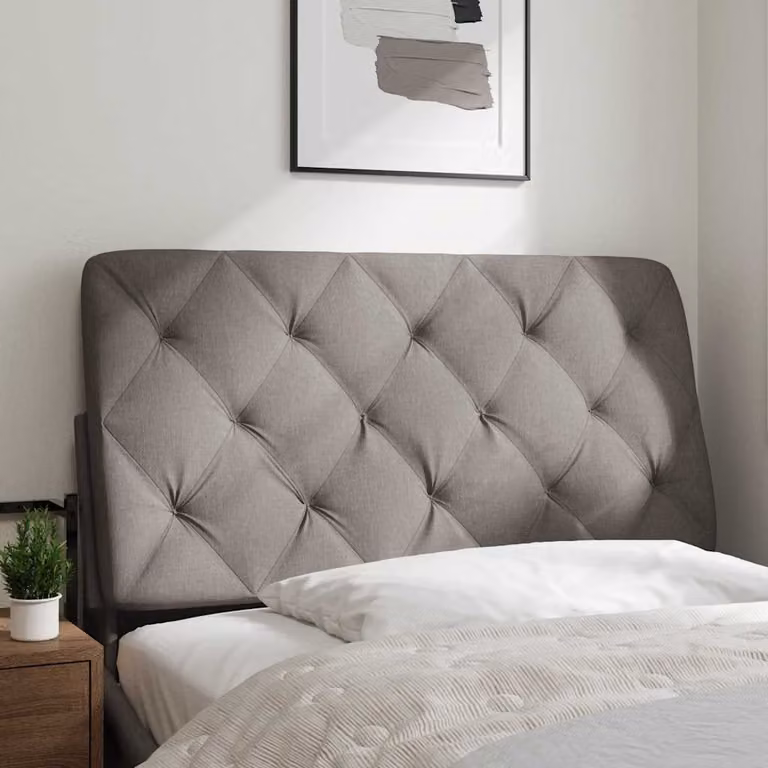 vidaXL Cuscino Testiera Tortora 100 cm in Tessuto